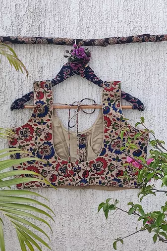 Multicolor premium cotton handblock printed blouse