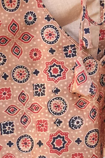 Brown premium silk blend elbow sleeves blouse