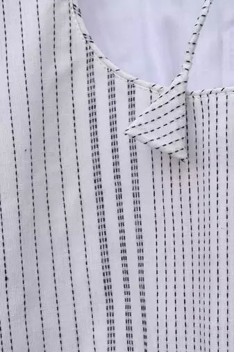 White premium cotton handblock printed blouse