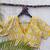 Yellow premium cotton handblock printed blouse