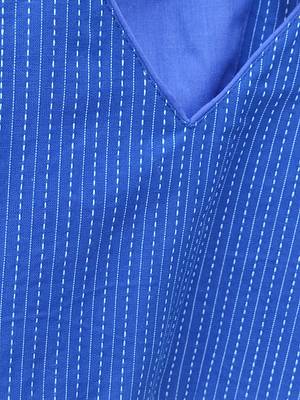 Blue premium cotton handblock printed blouse 3