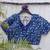 Blue premium cotton handblock printed blouse
