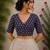 Blue premium cotton handblock printed blouse