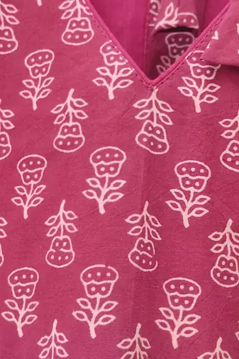 Brown premium cotton handblock printed blouse