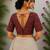 Brown premium cotton handblock printed blouse