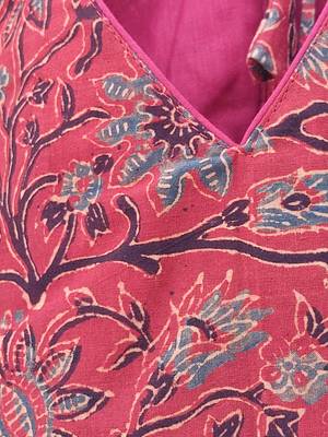 Brown premium cotton handblock printed blouse 5