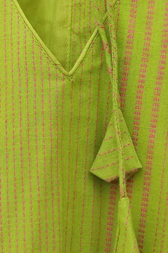 Green premium cotton handblock printed blouse
