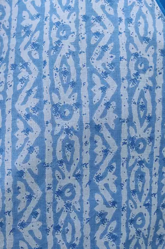Sky blue premium cotton handblock printed blouse