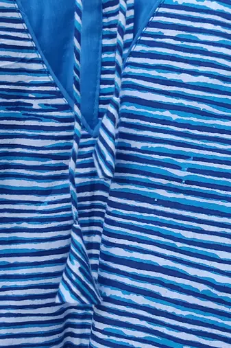 Sky blue premium cotton handblock printed blouse