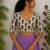 White premium cotton handblock printed blouse