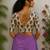 White premium cotton handblock printed blouse