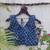 Blue premium cotton handblock printed blouse