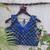 Blue premium cotton handblock printed blouse