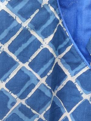 Blue premium cotton handblock printed blouse 5