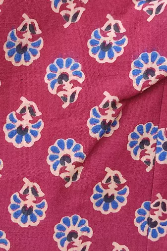Brown premium cotton handblock printed blouse