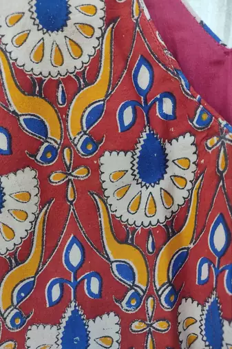 Brown premium cotton handblock printed blouse
