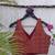 Brown premium cotton handblock printed blouse
