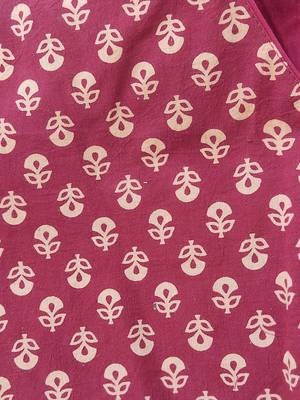 Maroon premium cotton handblock printed blouse 5