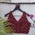 Maroon premium cotton handblock printed blouse