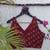 Maroon premium cotton handblock printed blouse