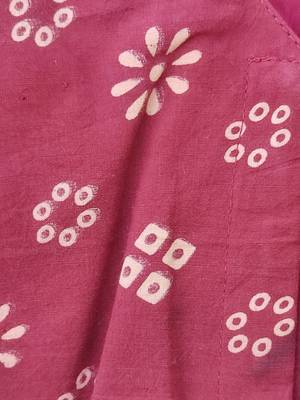 Maroon premium cotton handblock printed blouse 5
