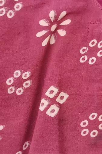 Maroon premium cotton handblock printed blouse