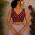 Maroon premium cotton handblock printed blouse