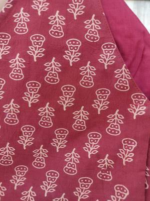 Maroon premium cotton handblock printed blouse 5