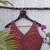Maroon premium cotton handblock printed blouse