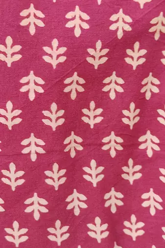 Maroon premium cotton handblock printed blouse