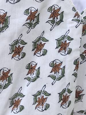 White premium cotton handblock printed blouse 5