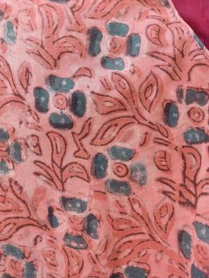 Pink premium cotton handblock printed blouse 5
