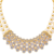 Pearl & cubic zirconia gold-tone necklace and earrings set double strand pearls,bridal jewellery, matching earrings.