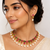 Certified natural freshwater pearls jewellery gold-plated ruby emerald pearl drop necklace and earrings set pearl drops.