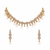 Certified natural freshwater pearls jewellery cz diamond pearl drop necklace & earrings jewellery set gold-tone finish.