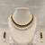 Certified natural freshwater pearls jewellery black stone & pearl choker necklace set earrings, gold-toned pearl drop.