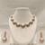 Certified natural freshwater pearls jewellery pearl & cz gold-tone necklace & earrings jewellery set faux pearl accents.
