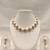 Certified natural freshwater pearls jewellery pearl & cz diamond necklace and earrings jewellery set gold-tone finish.