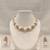 Certified natural freshwater pearls jewellery pearl & cz crystal necklace and earrings jewellery set.