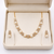 Certified natural freshwater pearls jewellery pearl & cz crystal necklace and earrings jewellery set.