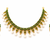 Certified natural freshwater pearls jewellery gold-toned green cz & pearl drop choker necklace & earrings set
