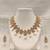 Certified natural freshwater pearls jewellery gold-toned cz & pearl drop necklace and earrings jewellery set.