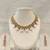 Certified natural freshwater pearls jewellery gold-toned cz necklace and earrings set with pearl drops.