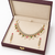 Certified natural freshwater pearls jewellery gold-toned cz necklace and earrings set with pearl drops.