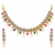 Certified natural freshwater pearls jewellery gold-toned cz necklace and earrings set with pearl drops.