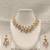 Certified natural freshwater pearls jewellery pearl & crystal choker necklace & earrings jewellery set gold-tone setting