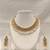 Certified natural freshwater pearls jewellery gold-toned kundan choker necklace and earrings set with pearl drops.