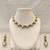 Certified natural freshwater pearls jewellery pearl drop and crystal choker necklace set with earrings, gold-tone.