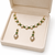 Certified natural freshwater pearls jewellery pearl drop and crystal choker necklace set with earrings, gold-tone.