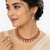 Certified natural freshwater pearls jewellery ruby & pearl choker necklace and earrings jewellery set pearl drop.